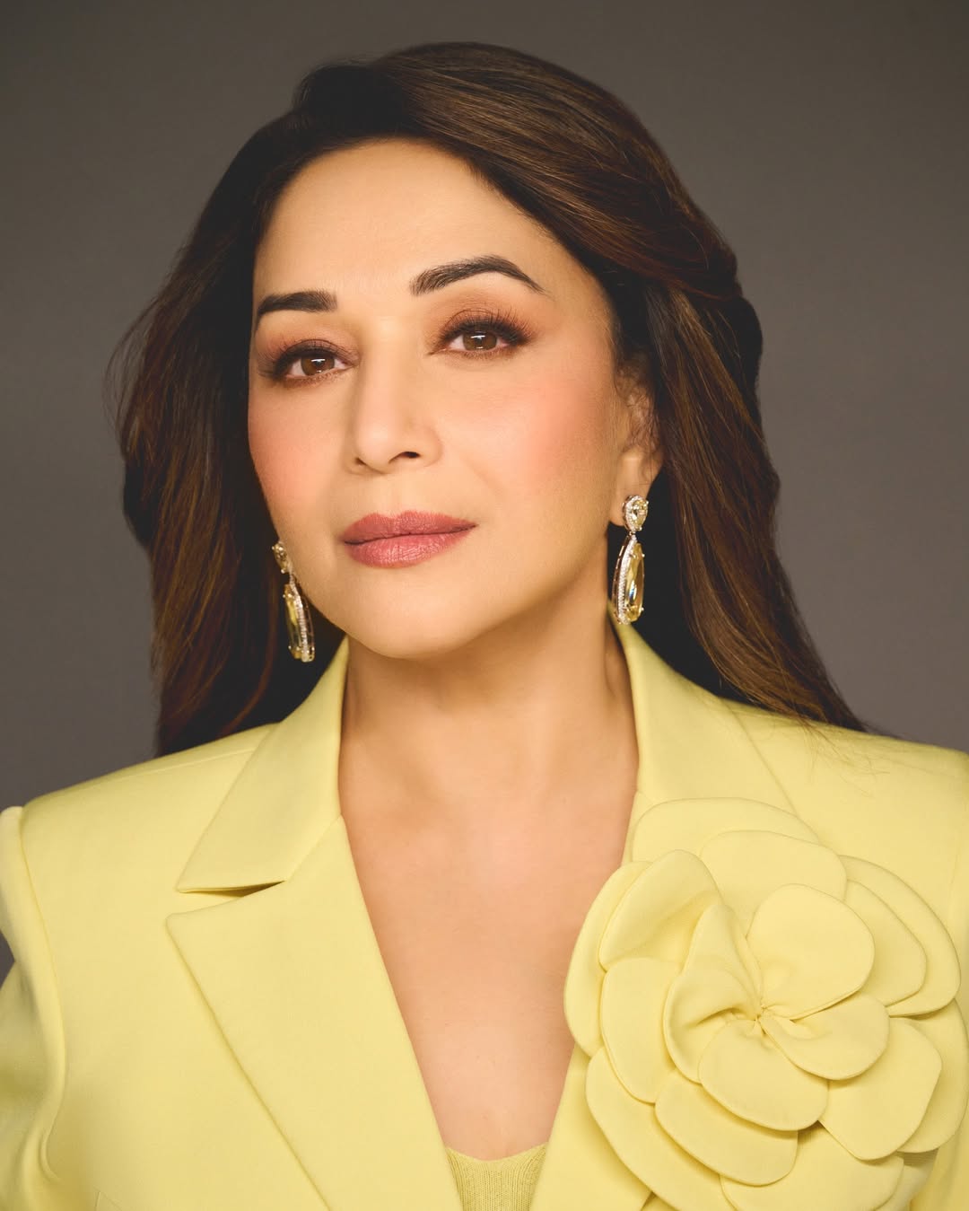 Madhuri Dixit yellow suit latest photos