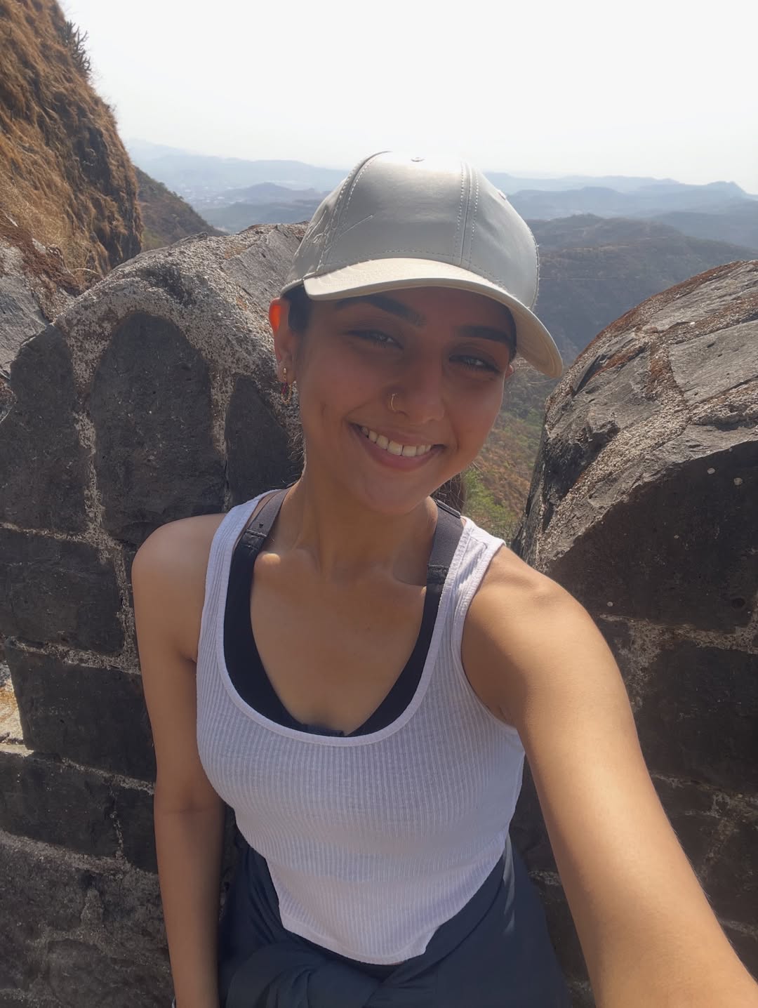 Rajasi Bhave and abhishek deshmukh sinhagad trekking photos