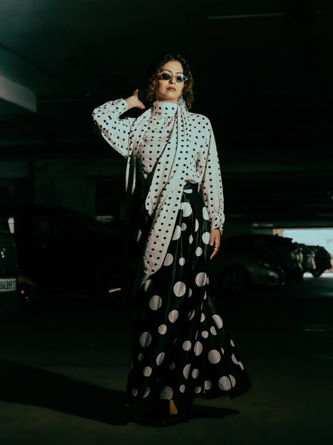 Abhidnya Bhave Polka Dots Skirt Top Retro Look