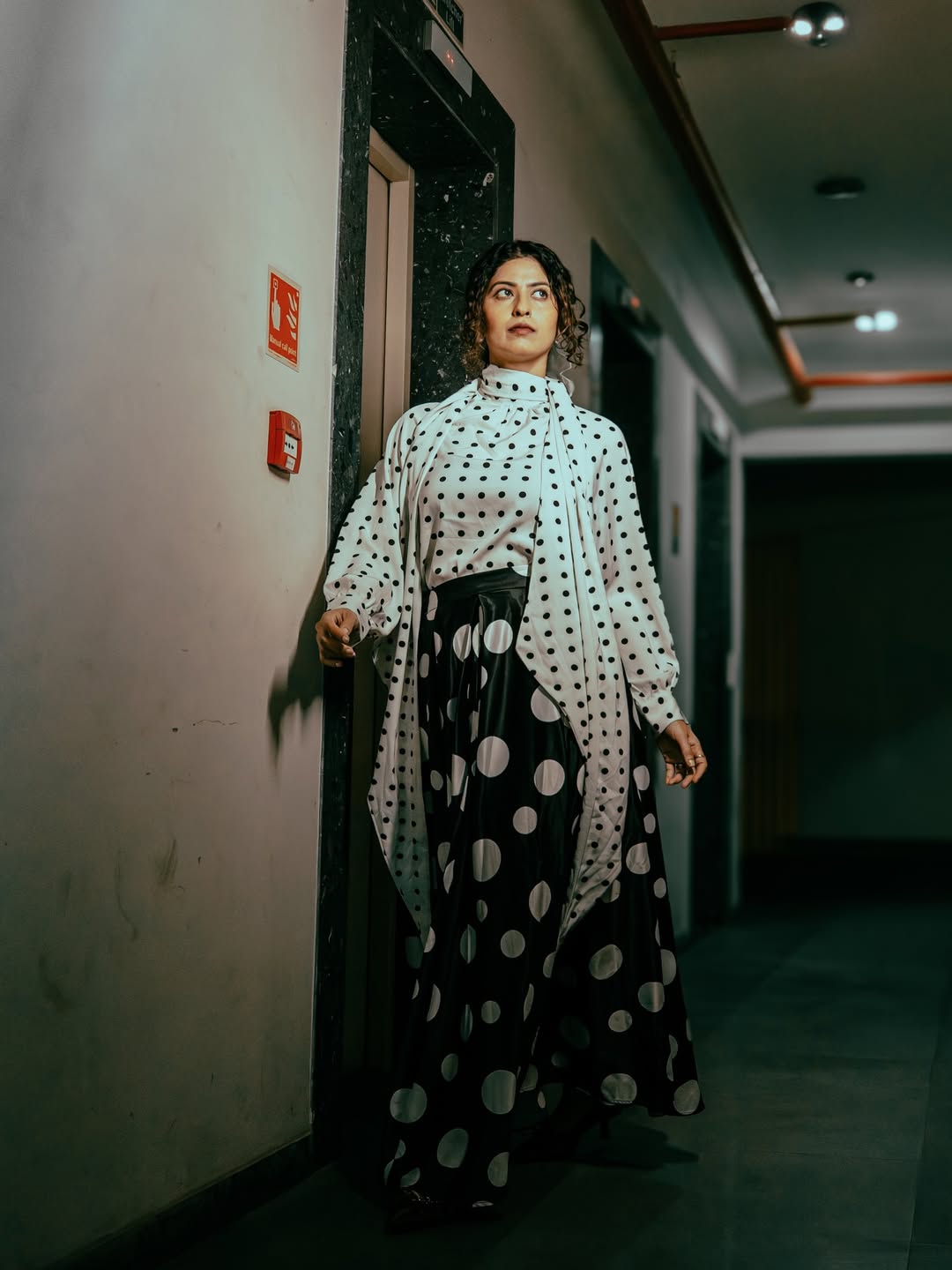 Abhidnya Bhave Polka Dots Skirt Top Retro Look