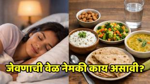 Person sleeping peacefully / Healthy dinner plate timing illustration.