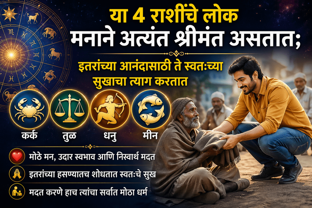 Generous Signs स्वतःचा विचार न करता मदतीला धावून येतात या ४ राशी; मनाने असतात खूप श्रीमंत
