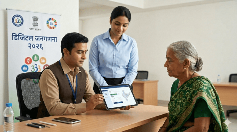 India First Digital Census 2026 Mobile App Process | How to fill Self Enumeration Form Online India | भारताची पहिली डिजिटल जनगणना २०२६ वैशिष्ट्ये | ऑनलाईन डिजिटल जनगणना माहिती कशी भरावी