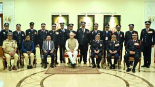 Governor Jishnu Dev Varma presenting President Medals | Mumbai Fire Brigade awards ceremony | Maharashtra Fire Service Week 2026 | National Fire Service Day memorial Mumbai Dockyard