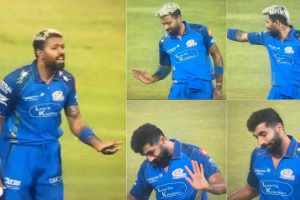 Hardik Pandya Shouts at Jaspirt Bumrah While field setting bumrah reaction viral MI vs PBKS Match Video