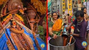 Kolhapur Mahalakshmi temple Hindola Sohala | Akshay Tritiya celebration in Kolhapur | Karveer Nivasini Ambabai festival | Devotees at Kolhapur Mahalakshmi temple | Religious news Maharashtra