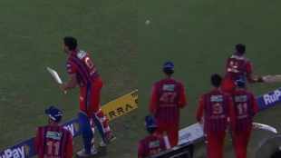 Avesh Khan Hit rishabh pant four from boundary line Did LSG Escape 5 Run Penalty ICC Rule news in Marathi
