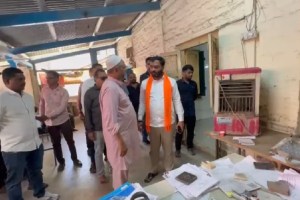 sangamner-talathi-office-raid-mla-amol-khatal-private-persons-handling-government-documents-revenue-department-action