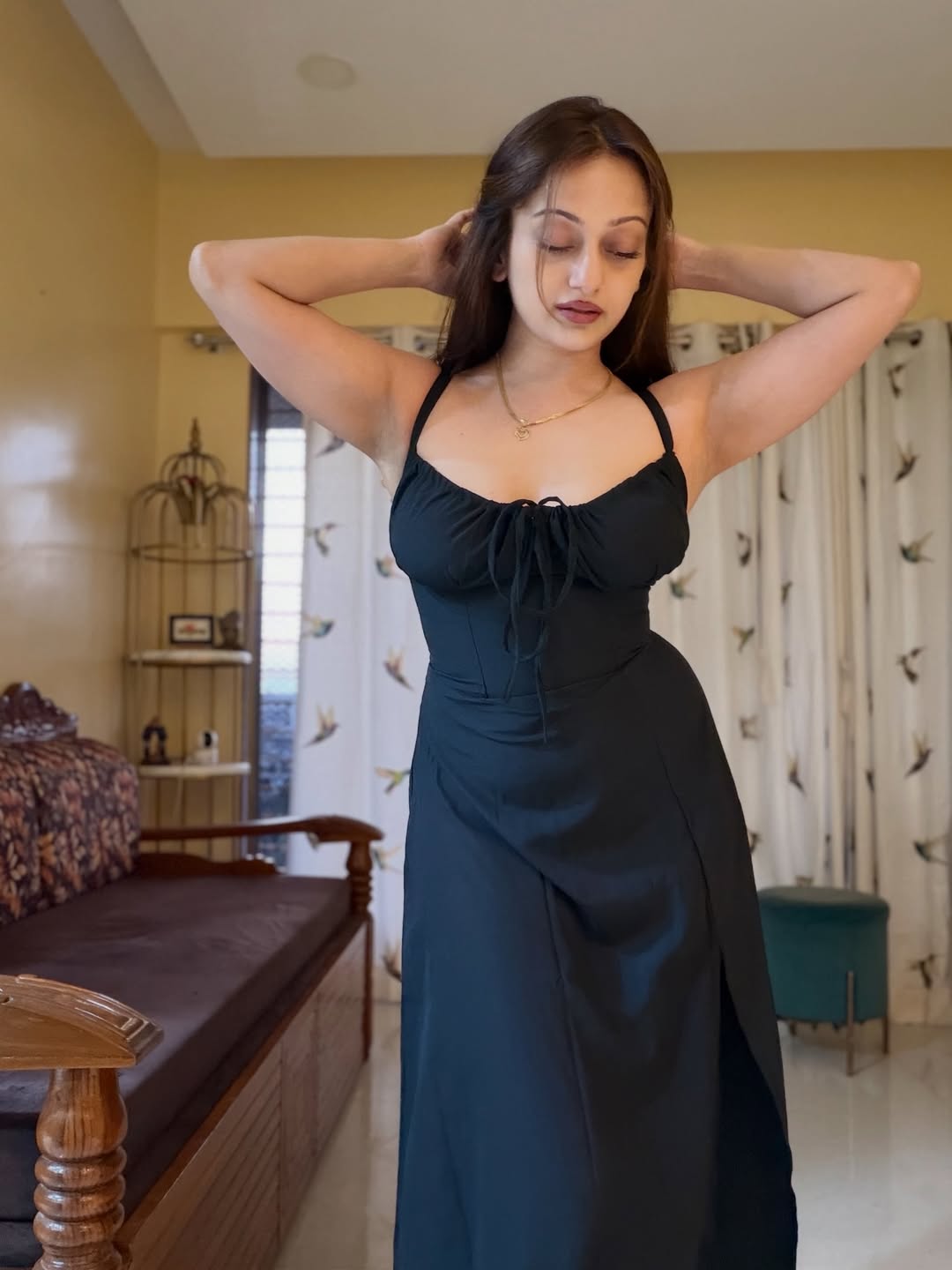 Manasi Naik Black Dress Bold Look