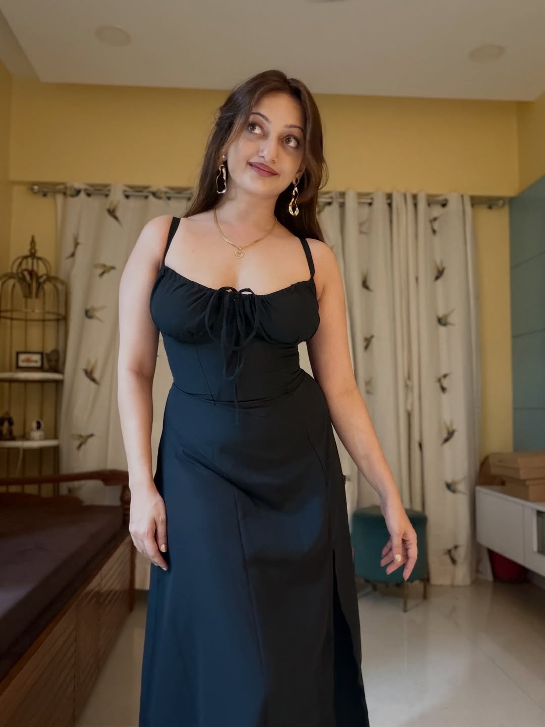 Manasi Naik Black Dress Bold Look