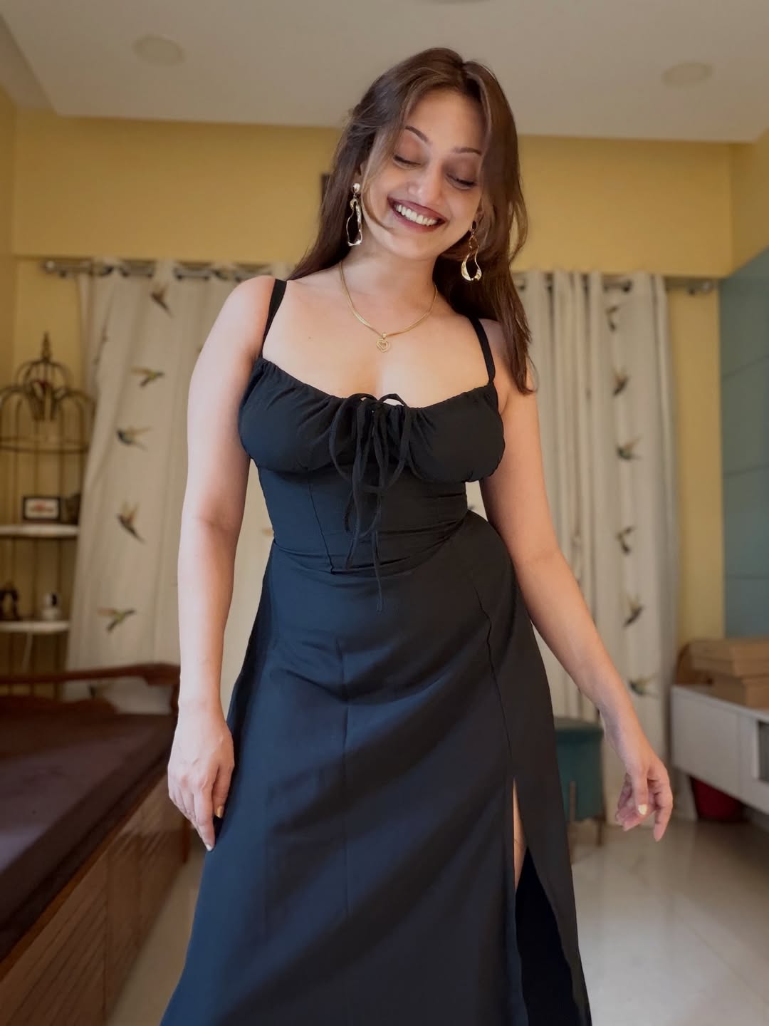 Manasi Naik Black Dress Bold Look