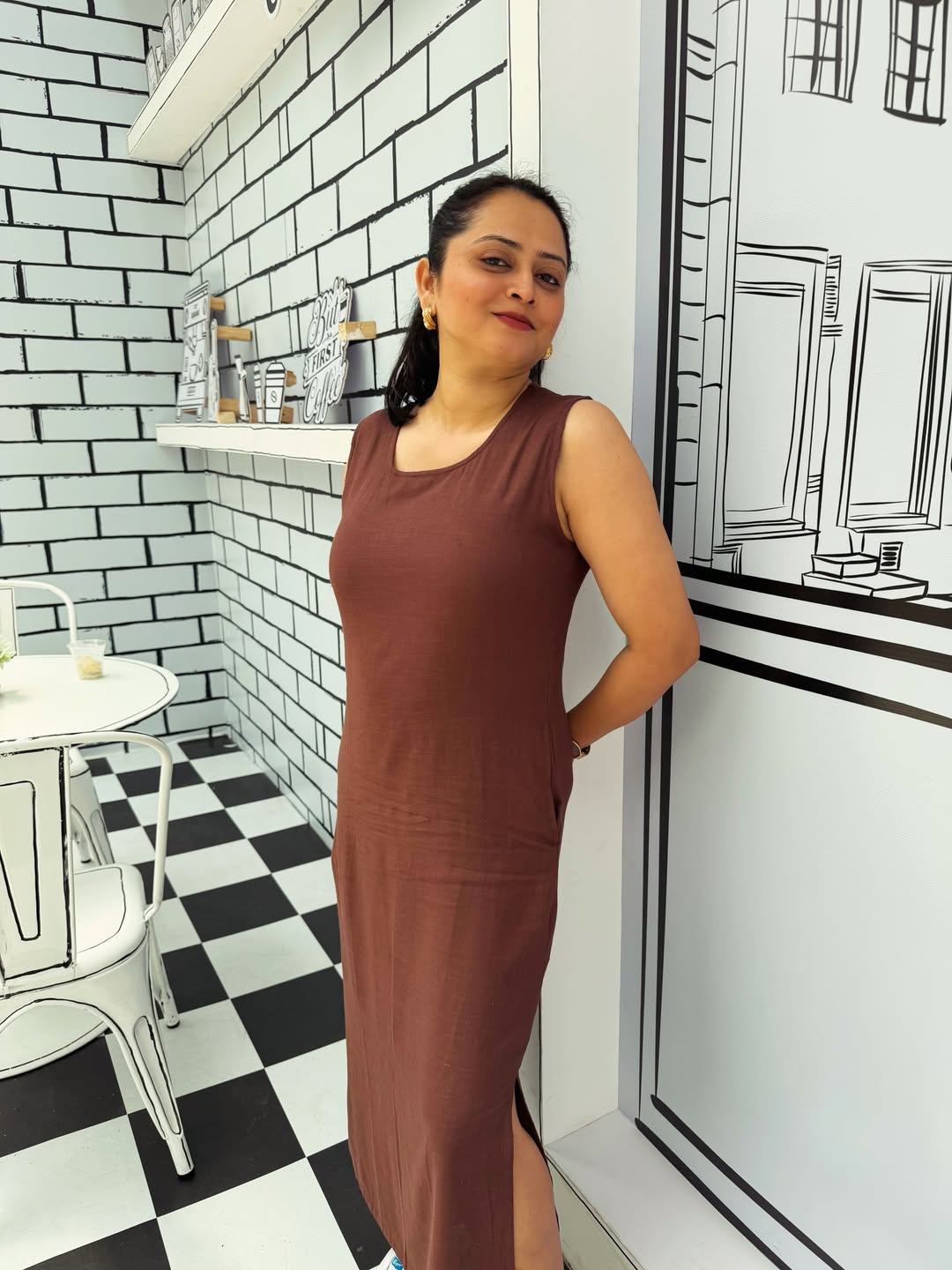 Monika Dabade Brown Dress Stylish Look