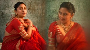 Mrunmayee Deshpande Rao Red Saree Look