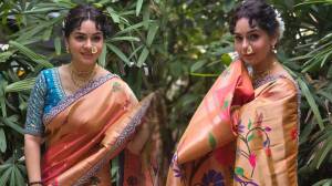 Photos: नारिंगी पैठणी अन् नथीचा नखरा; अक्षय्य तृतीयेच्या मुहूर्तावर सुखदा खांडकेकरचा खास पारंपरिक लूक