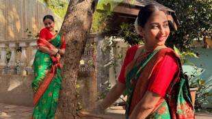 Rupal Nand traditional green saree look viral