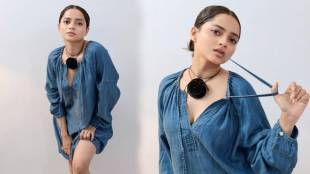 Shivali Parab bold photoshoot in denim one piece