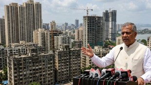 Ganesh Naik criticizing Navi Mumbai redevelopment | Vashi Sector 9 and 10 skyscraper slums comment | UDCPR FSI policy impact Navi Mumbai | Ganesh Naik vs Eknath Shinde urban planning