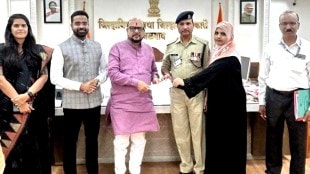 CRPF Jawan Javed Ahmed Jalgaon 60 lakh aid | Maharashtra Gaurav Puraskar scheme beneficiary | Minister Gulabrao Patil felicitates Javed Ahmed | Jalgaon brave soldier terrorism attack survivor