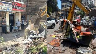 BMC demolition drive in Dongri Mumbai | Illegal shops removal B Ward Mumbai | BMC action on encroachments SVP Road | Mumbai Municipal Corporation illegal construction crackdown