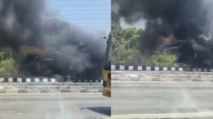 Mumbai Ahmedabad Highway waste burning pollution | Vasai Virar highway smoke accident risk | Illegal garbage dumping NH48 Maharashtra | Air pollution Vasai East Kalpesh Bhoir