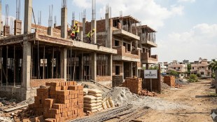 Construction site in Malegaon Maharashtra | Credai Malegaon price hike news | Impact of global war on Indian real estate | Building material price increase 2026
