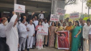 Congress protest against Dhirendra Shastri Navi Mumbai | Bageshwar Dham Sarkar controversy Shivaji Maharaj | Navi Mumbai Congress agitation photos | Action against Dhirendra Krishna Shastri Maharashtra news