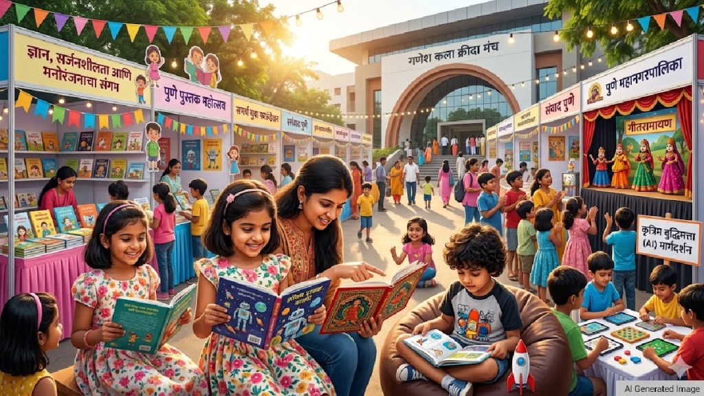 Chandrakant Patil Pune Bal Pustak Jatra inauguration | 100th Akhil Bharatiya Marathi Sahitya Sammelan Pune | Pune Book Festival Ganesh Kala Krida Manch | Shivsrushti Ambegaon free entry for women and children Chandrakant Patil Pune Bal Pustak Jatra inauguration | 100th Akhil Bharatiya Marathi Sahitya Sammelan Pune | Pune Book Festival Ganesh Kala Krida Manch | Shivsrushti Ambegaon free entry for women and children