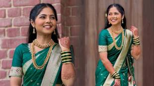 Vijaya Babar traditional look in Kamali serial