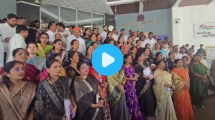 PCMC corporators protest against Congress | Pimpri Chinchwad Municipal Corporation women reservation bill row | Mayor Ravi Landge and MLA Uma Khapre protest | BJP NCP Shiv Sena agitation Pimpri