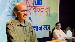 Heramb Kulkarni speaking at Vasant Vyakhyanmala Pune | Mahatma Phule thoughts relevance Marathi news | Social activist Heramb Kulkarni Pune event | Satyashodhak Samaj ideology and modern challenges