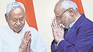 Nitish Kumar Rajya Sabha oath ceremony Delhi | Bihar new Chief Minister updates BJP JDU | Samrat Choudhary Nitianand Rai Bihar CM race | Indian Parliament Rajya Sabha news Marathi