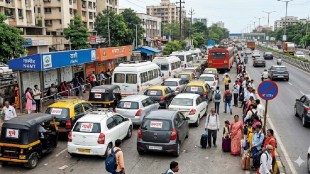 Private vehicles at Sion Panvel Highway bus stops | Navi Mumbai traffic congestion news | Vashi Sanpada Nerul bus stop encroachment | NMMT and ST bus passenger issues Maharashtra