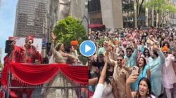 न्यूयॉर्कचा फिफ्थ एव्हेन्यू रस्ता झाला ‘हाऊसफुल्ल’; भारतीय जोडप्याच्या हटके वरातीचा व्हिडिओ सोशल मीडियावर तुफान व्हायरल