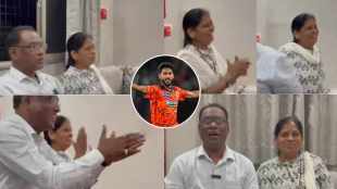 Praful Hinge Parents Reaction his 1st Over Wickets Mother started clapping and jumping in joy Video