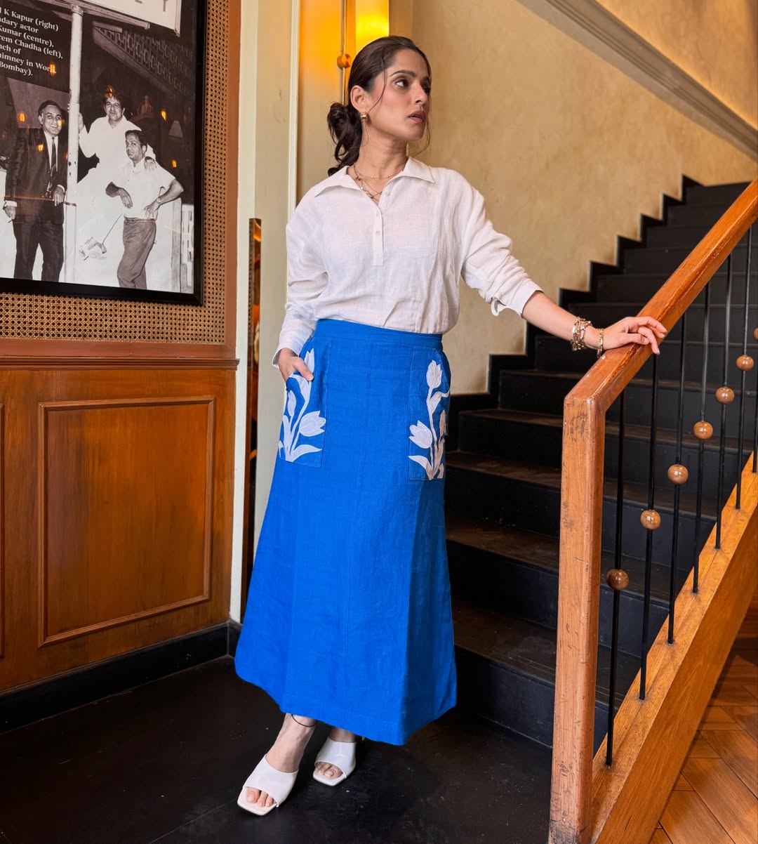 Priya Bapat Linen Skirt Top Summer Look