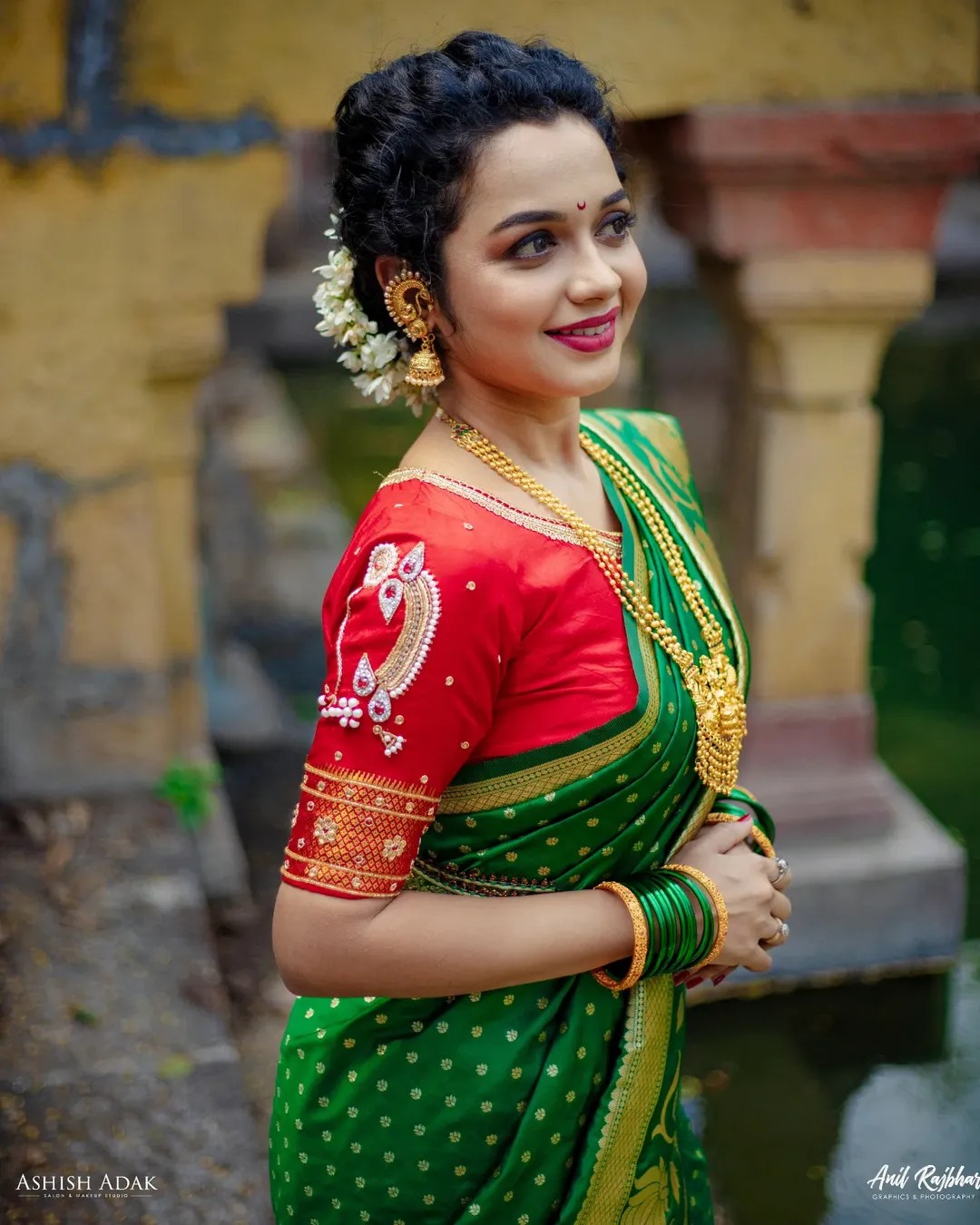 Rashmi Anpat Lehenga Saree South Indian Look