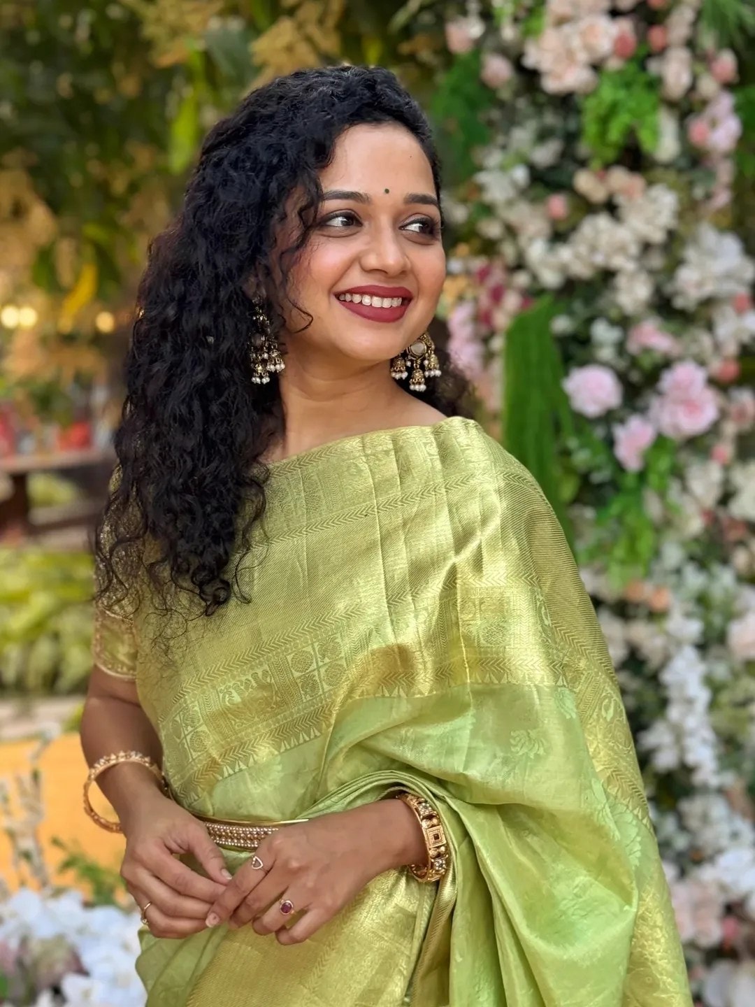 Rashmi Anpat Lehenga Saree South Indian Look