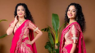 Rashmi Anpat Lehenga Saree South Indian Look