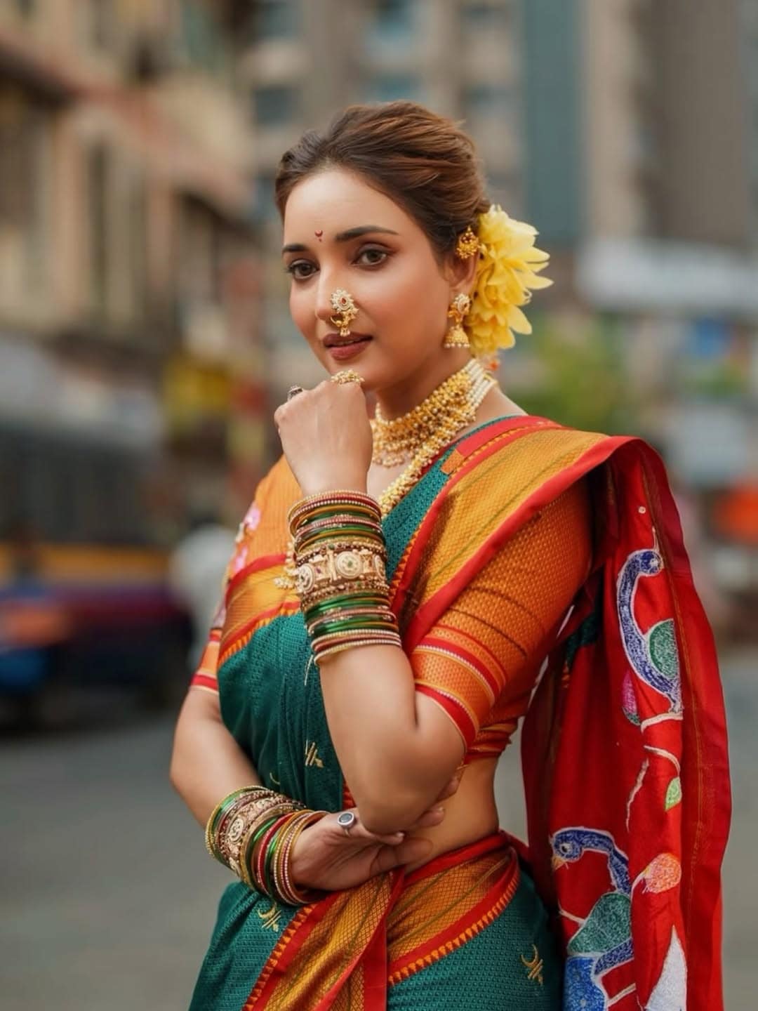 Rupali Bhosle Pink Saree Look