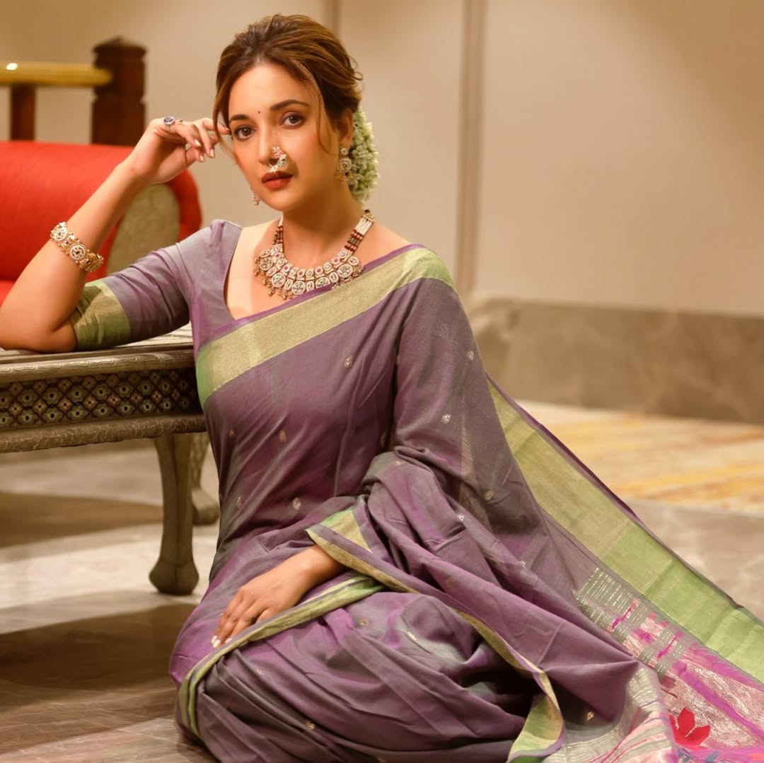 Rupali Bhosle Pink Saree Look