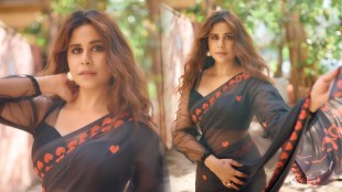 Sai Tamhankar Black Saree Look Matka King Web Series