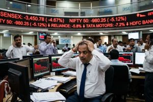 Indian stock market crash 9 April 2026 | Sensex Nifty fall due to Israel Lebanon war | इराण इस्रायल युद्धविराम उल्लंघन बातमी | शेअर बाजार घसरण आज