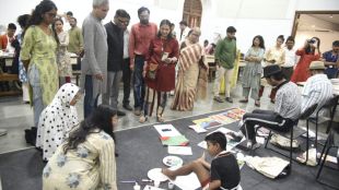 Specially abled artists workshop Mumbai | JJ School of Art painting exhibition | ISOWA art workshop for disabled | National Institute for the Empowerment of Persons with Intellectual Disabilities NIEPID Mumbai