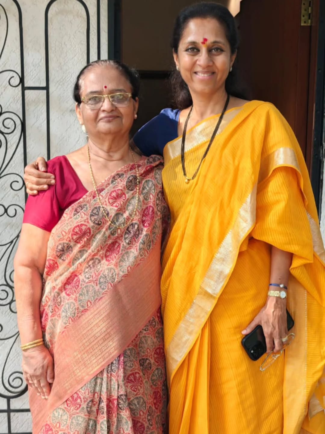 Supriya Sule Revati Sule Baramati Family Visit