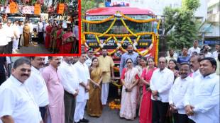 Thane Municipal Corporation hi-tech fire fighting vehicles | TMC mechanical road sweeper machine Thane | hydraulic aerial lift for tree trimming Thane | Mayor Sharmila Pimpolkar vehicle inauguration