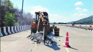 Mumbai Goa Highway bridge cracks repair work | Lonere Dasgaon flyover damage | NH 66 Konkan highway construction quality | Mumbai Goa Highway traffic updates Raigad