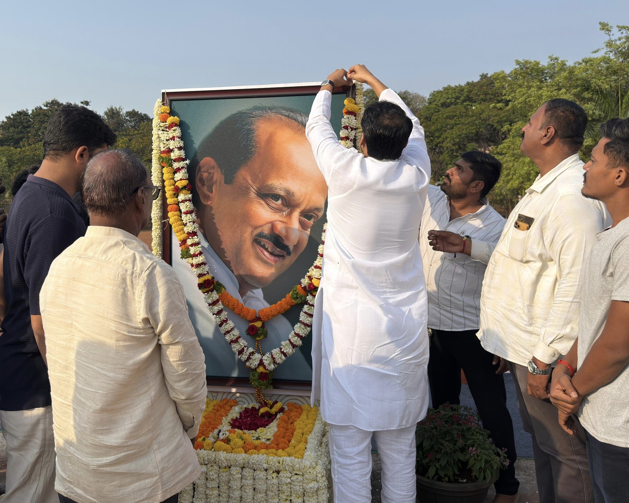 Yugendra Pawar Shares Photos Pays Tribute to Ajit Pawar