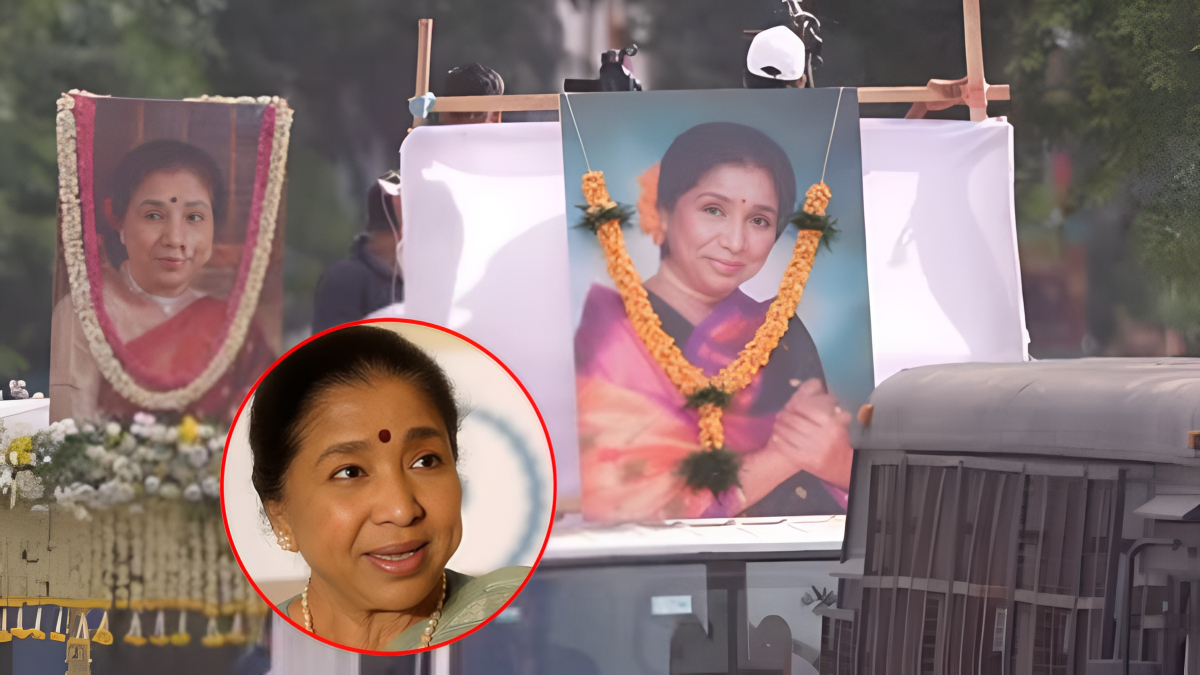 Asha Bhosle funeral, Asha Bhosle last rites Shivaji Park, Anand Bhosle ...