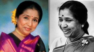 Legendary singer Asha Bhosle with actress Sukanya Mone and musicians paying tribute
