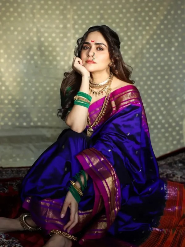 Amruta Khanvilkar's latest saree photoshoot